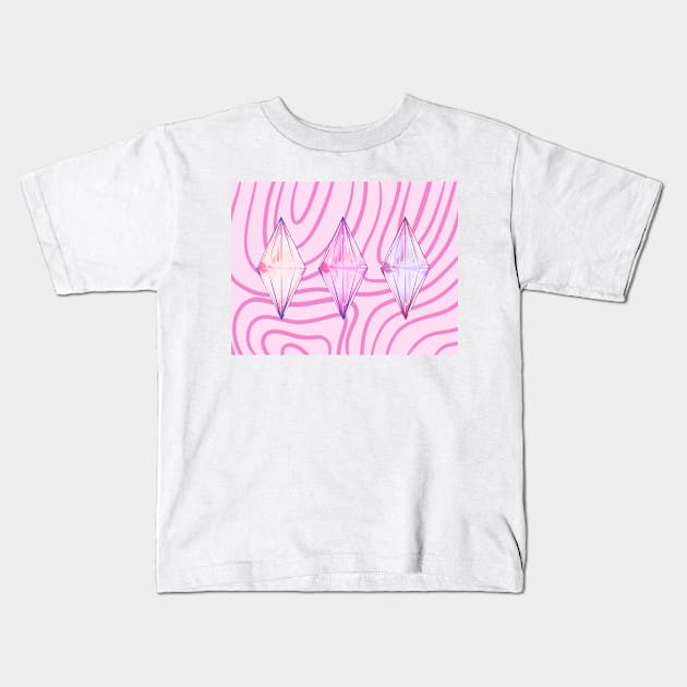 Cute pink plumbobs Kids T-Shirt by 2dsandy